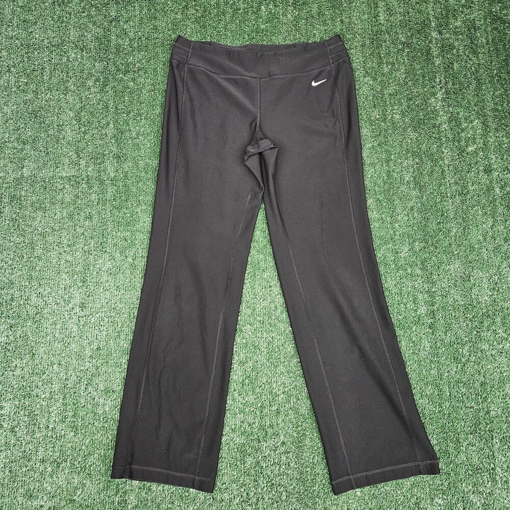 Nike Womens Legging Size Medium Dry Fit Straight Leg Yoga Athletic Black